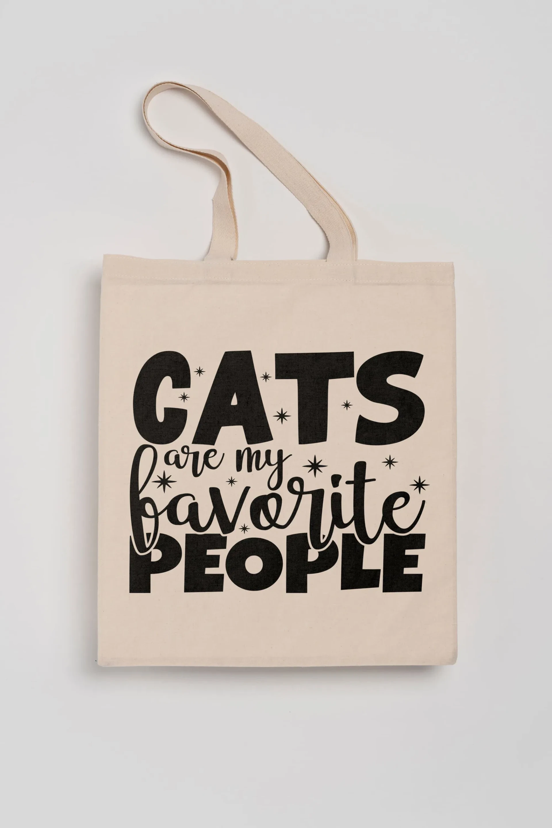 Πάνινη τσάντα για ψώνια, cats are my favorite people